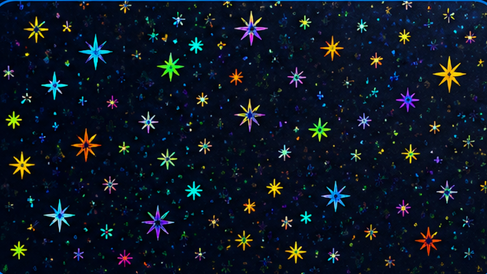 Voorbeeld Sterren holo-effect