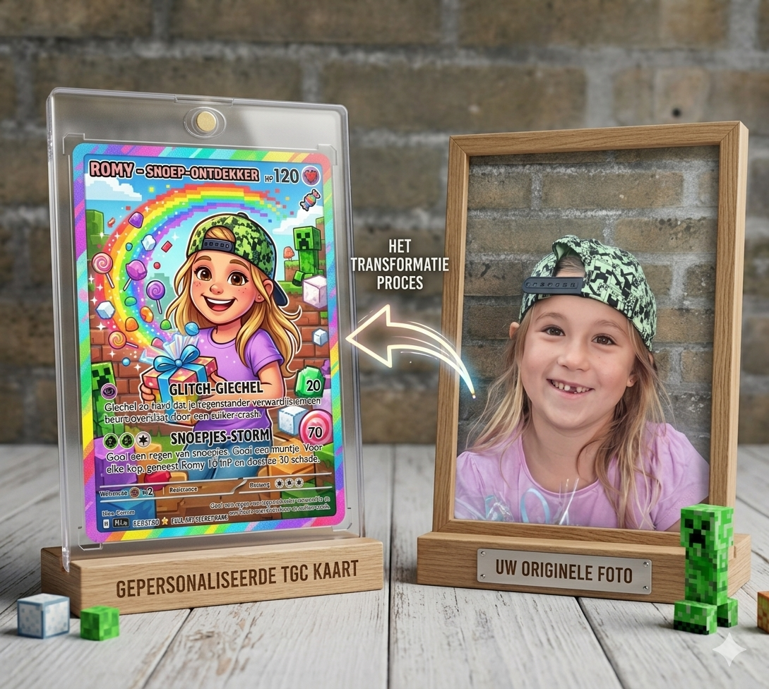 Voor en na transformatie van foto naar kaart